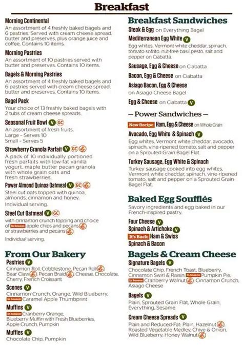 panera bread near me menu.